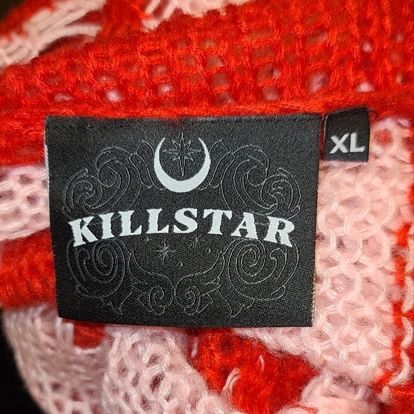 Killstar Red and Pink Striped Sweater - Picture 4 of 5